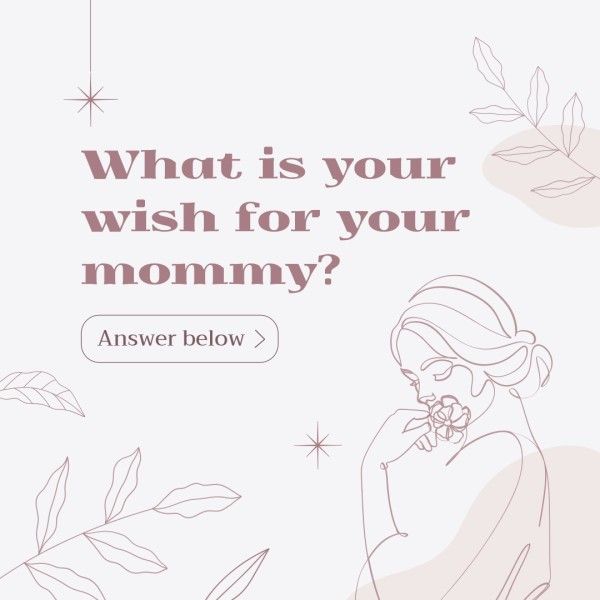 mothers day, mother day, promotion, Gray Elegant Mother's Day Q&A Instagram Post Template