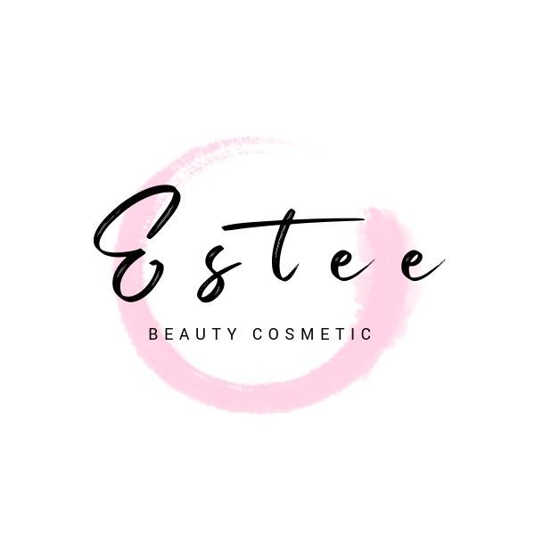 circle, round, logotype, Pink Brush Beauty Cosmetics Logo Template