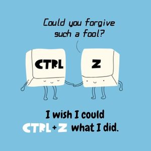 カスタマイズ可能な青い漫画謝罪インスタグラム投稿テンプレートinstagram投稿のテンプレート Fotorデザインツール