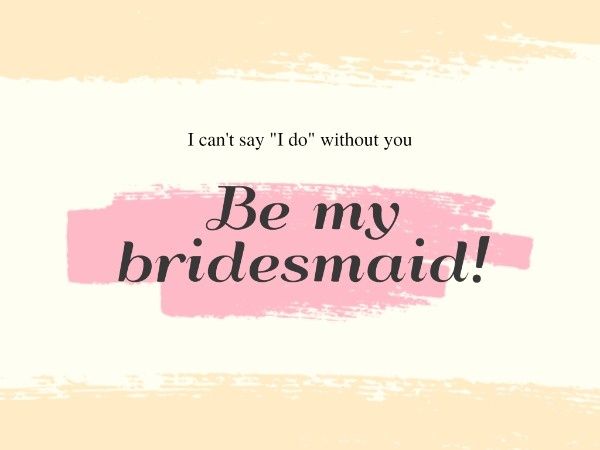 best man, party, celebration, Simple Bridesmaid Invitation Card Card Template