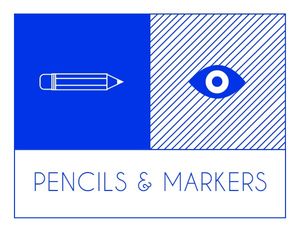 鉛筆とマーカー ラベル