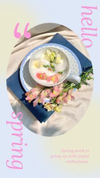 photo collage, modern, fresh, Dreamy Gradient Hello Spring Instagram Story Template
