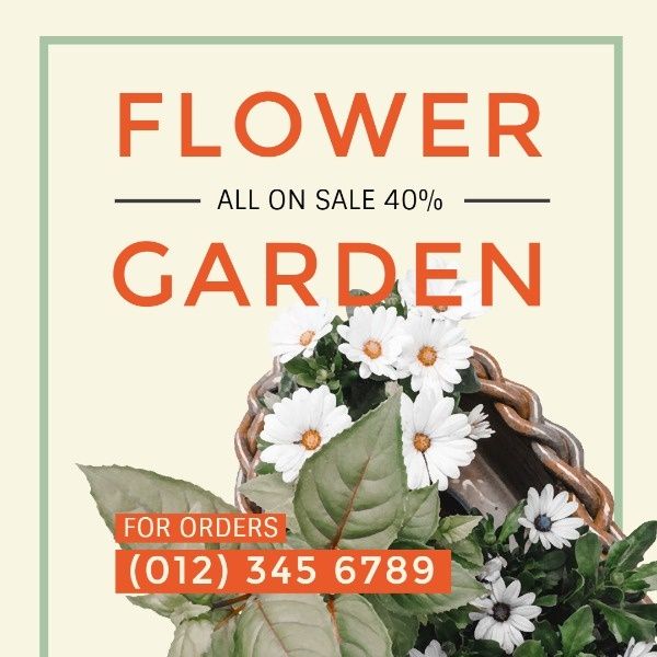 Flower Store Sale Instagram Post