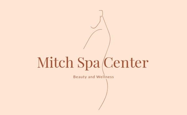 massage, beauty, skincare, Pink Minimal Line Art Illustration Spa Center Business Card Template