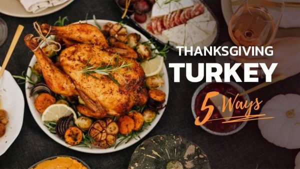 festival, holiday, cooking, Perfect Thanksgiving Turkey Steps Youtube Thumbnail Template