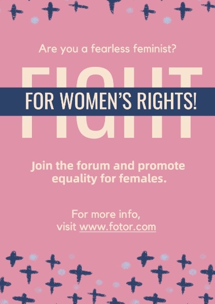 Pink International Women's Day Campaign Poster