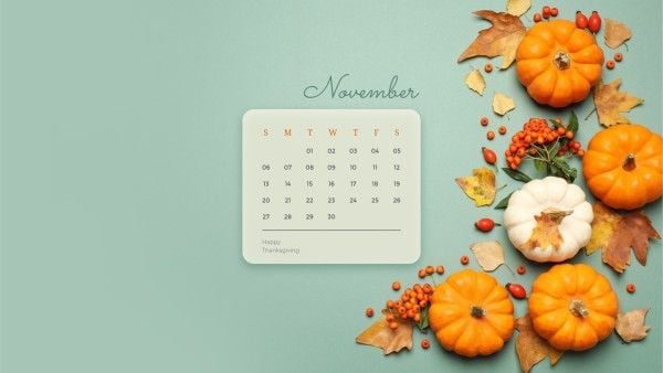 greeting, fall, pumpkins, Green And Orange Autumn Harvest Thanksgiving Background Desktop Wallpaper Template