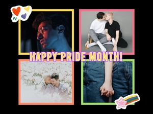 Black Happy Pride Month Photo Collage 4:3