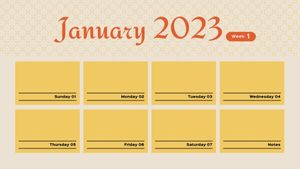 date, time, year, Yellow Grid Background Weekly Calendar Template