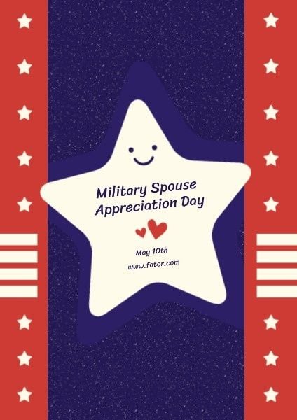 nation, national, star, Military Spouse Appreciation Poster Template