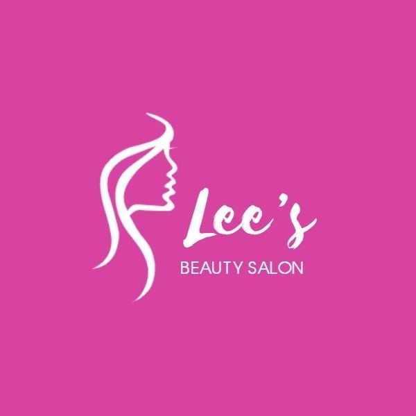 粉红色美发沙龙标志 Logo