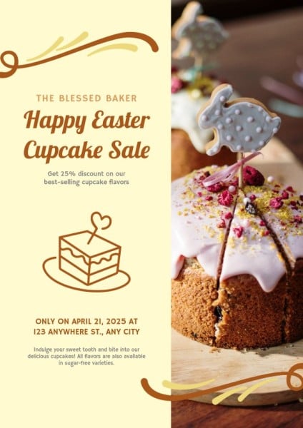 Brown Sweet Cupcake Flyer