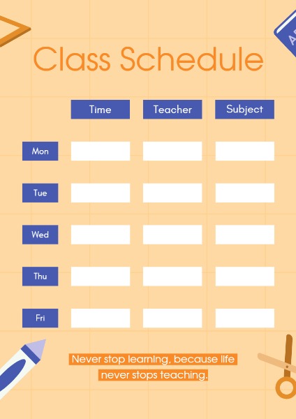 Work Schedule Planner Maker Design Personal Schedule Online For Free 