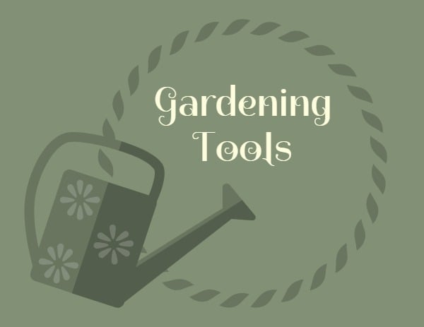 Gardening Tools Label
