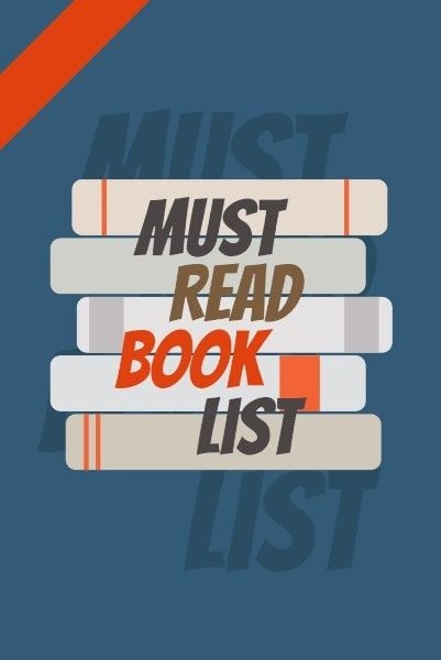 reading, guide, recommendation, Must Read Book List Pinterest Post Template