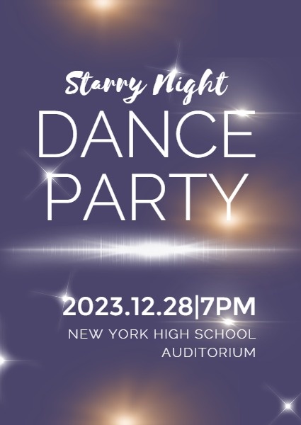Sparkling Dance Party  Invitation