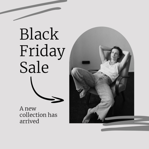 White Black Friday Sale New Collection Arrival Instagram Post