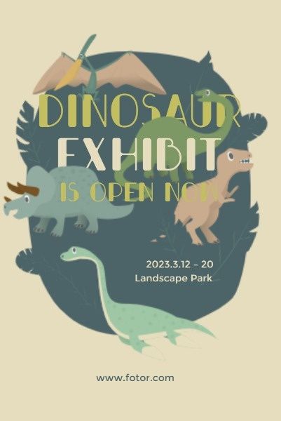 jurassic, display, show, Dinosaur Exhibition Pinterest Post Template
