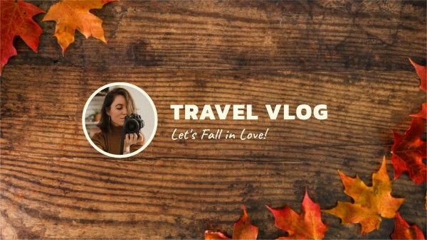 fall, season, travel, Autumn Greeting Youtube Channel Art Template