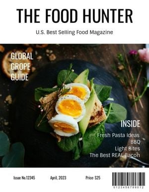 review, introduction, eggs, White Food Hunter Magazine Cover Template