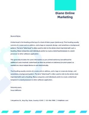 Online Marketing Letterhead Letterhead