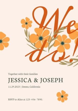 engagementparty, engagement, proposal, Flower Wedding Invitation Template