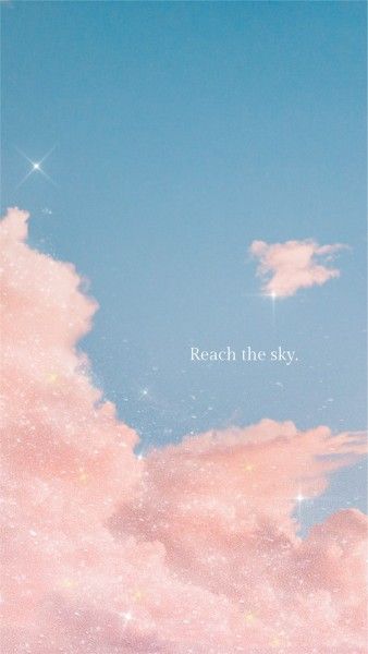 蓝色和粉红色美学多云的天空 手机壁纸