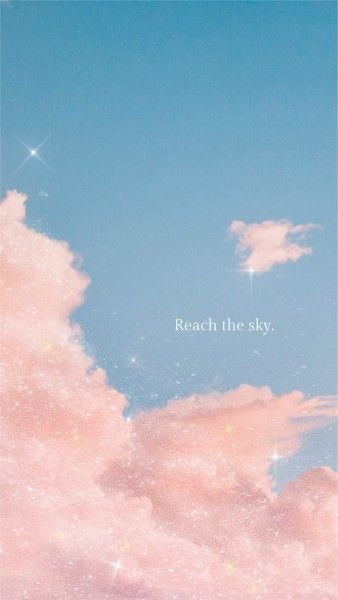 Blue And Pink Aesthetic Cloudy Sky Mobile Wallpaper Template and Ideas ...