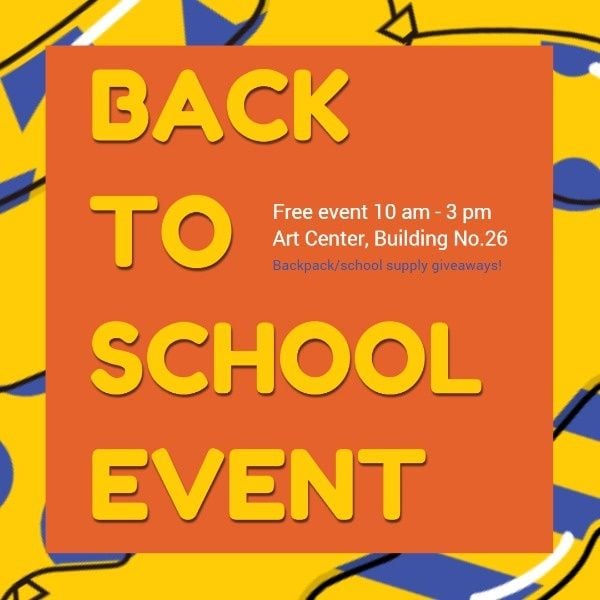student, students, 800px x 800px, Back To School Event Instagram Post Template
