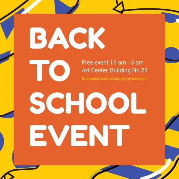 student, students, 800px x 800px, Back To School Event Instagram Post Template