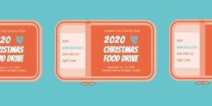 merry christmas, charity, organization, Christmas Food Drive Twitter Post Template