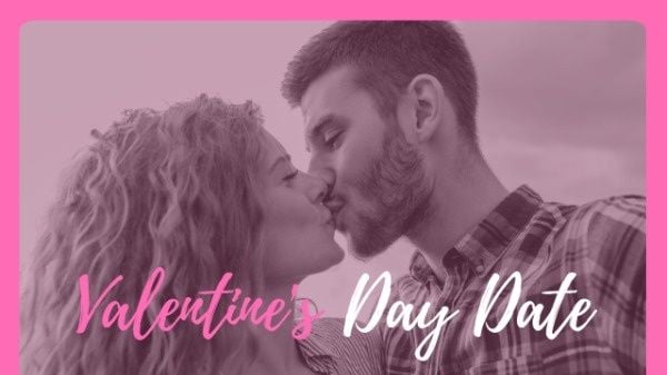 date, love, anniversary, Pink Valentine's Day Vlog Youtube Thumbnail Template