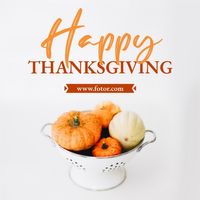 Yellow Happy Thanksgiving Gratitude Instagram Post