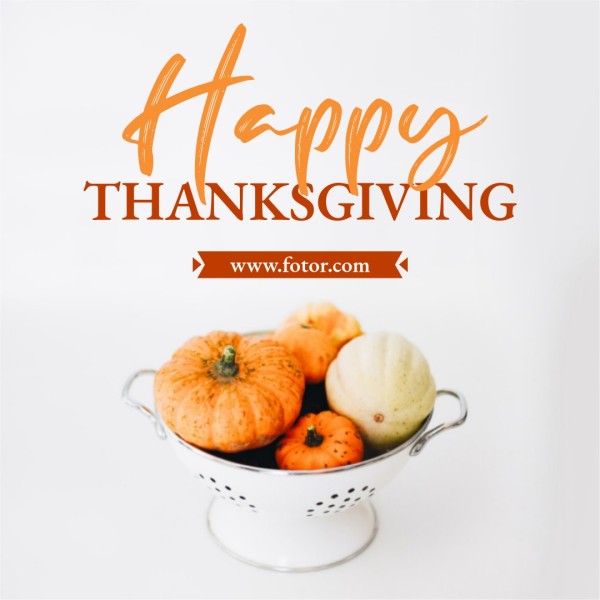 Yellow Happy Thanksgiving Gratitude Instagram投稿