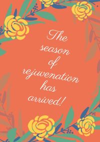 season, rejuvenation arrive, leave, Rejuvenation Spring Time Flyer Template