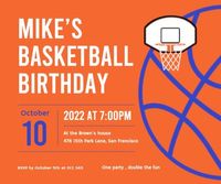 バスケットボールの誕生日パーティー Facebook投稿