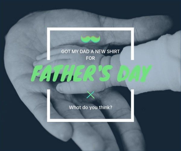 fathers day, family, thanks, Father's Day Facebook Post Template