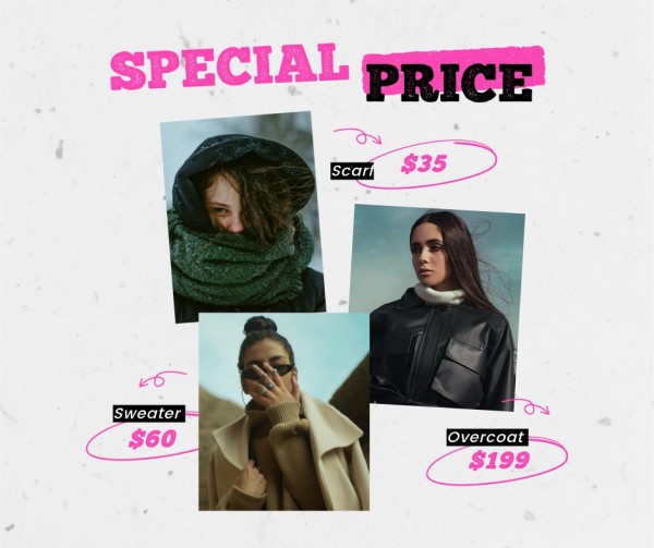 Pink Black Friday Branding Fashion Sale Special Price Facebook帖子