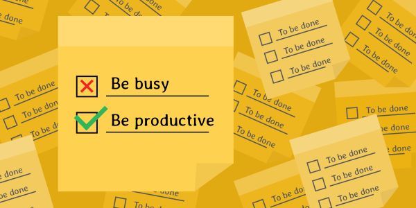 work, office, note, Be Productive Twitter Post Template