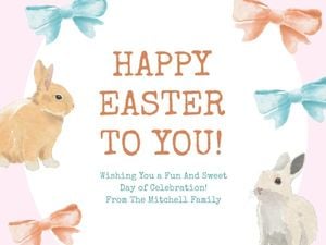 festival, greeting, celebration, Happy Easter To You Card Template