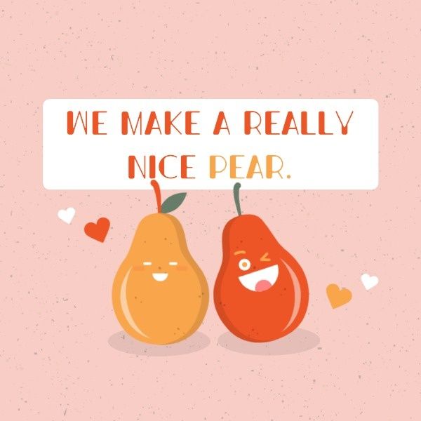 lifeval, couple, romantic, Valentine Nice Pear Instagram Post Template