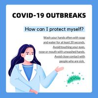 medical, hospital, clinic, Protection Of COVID-19 Knowledge Instagram Post Template