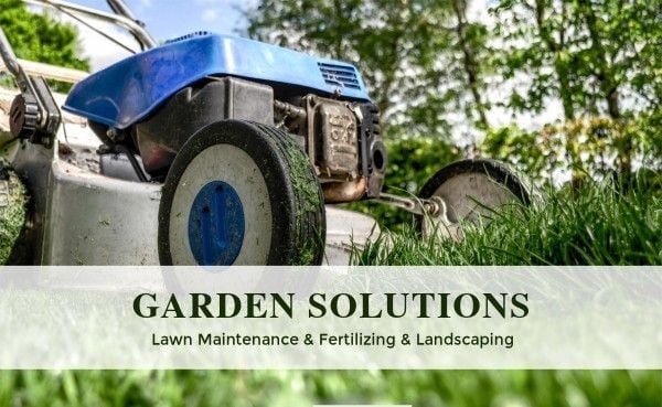 Green Gardening Service Business Card