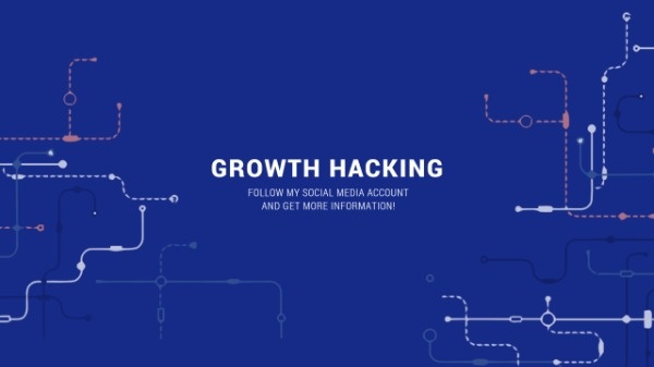 Blue Growth Hacking YouTube Banner Youtube Channel Art