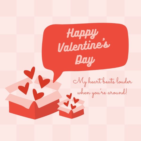 social medium, instagram ad, advertisement, Lovely valentine gift box Instagram Post Template