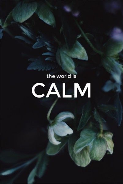 motto, inspirational, inspiration, The World Is Calm Quote Pinterest Post Template