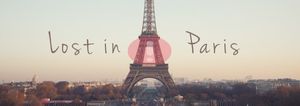 美丽的全景巴黎在天空通布尔横幅 Tumblr横幅