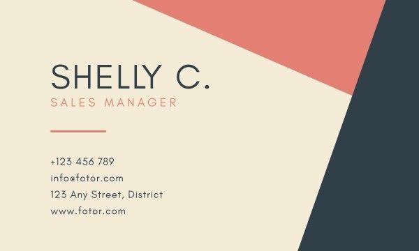 market, commercial, company, Beige Simple Sales Manager Business Card Template