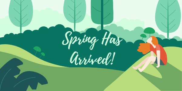 Spring Greetings Twitter Post