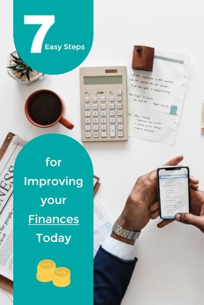 easy step, improve, improve finance, Financial Tips Pinterest Post Template
